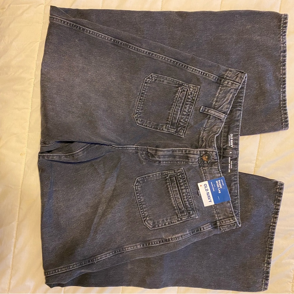 Old Navy Women’s Dark Gray Wide Leg Denim Jeans